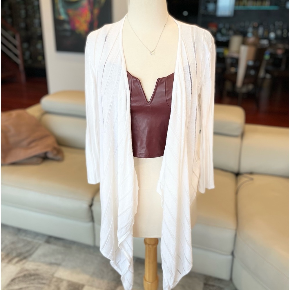 CUPIO White Open Cardigan